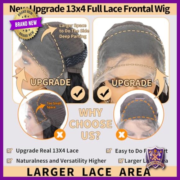 20 Inch Human Hair Lace Front Wig 250% Density Body Wave Glueless